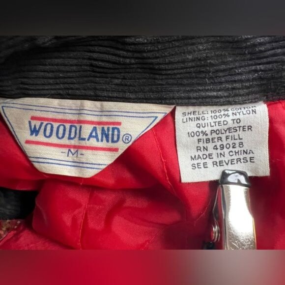 VINTAGE 70s Woodland Corduroy Shirt Jacket - Picture 5 of 6